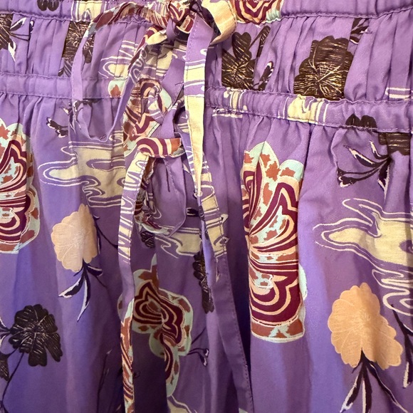 Adorable! Ulla Johnson Naomi Purple Floral Zinnia Mini Ruffle Cotton Dress - Picture 7 of 8